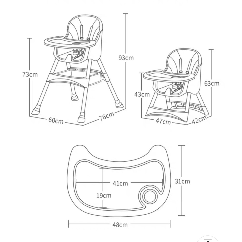 Ghế ăn dặm Cao cấp V-Baby G01