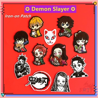 Miếng Vá Ủi/Thêu Quần Áo Hình Tanjirou / Nezuko / Zenitsu / Inosuke / Mặt nạ cáo DIY