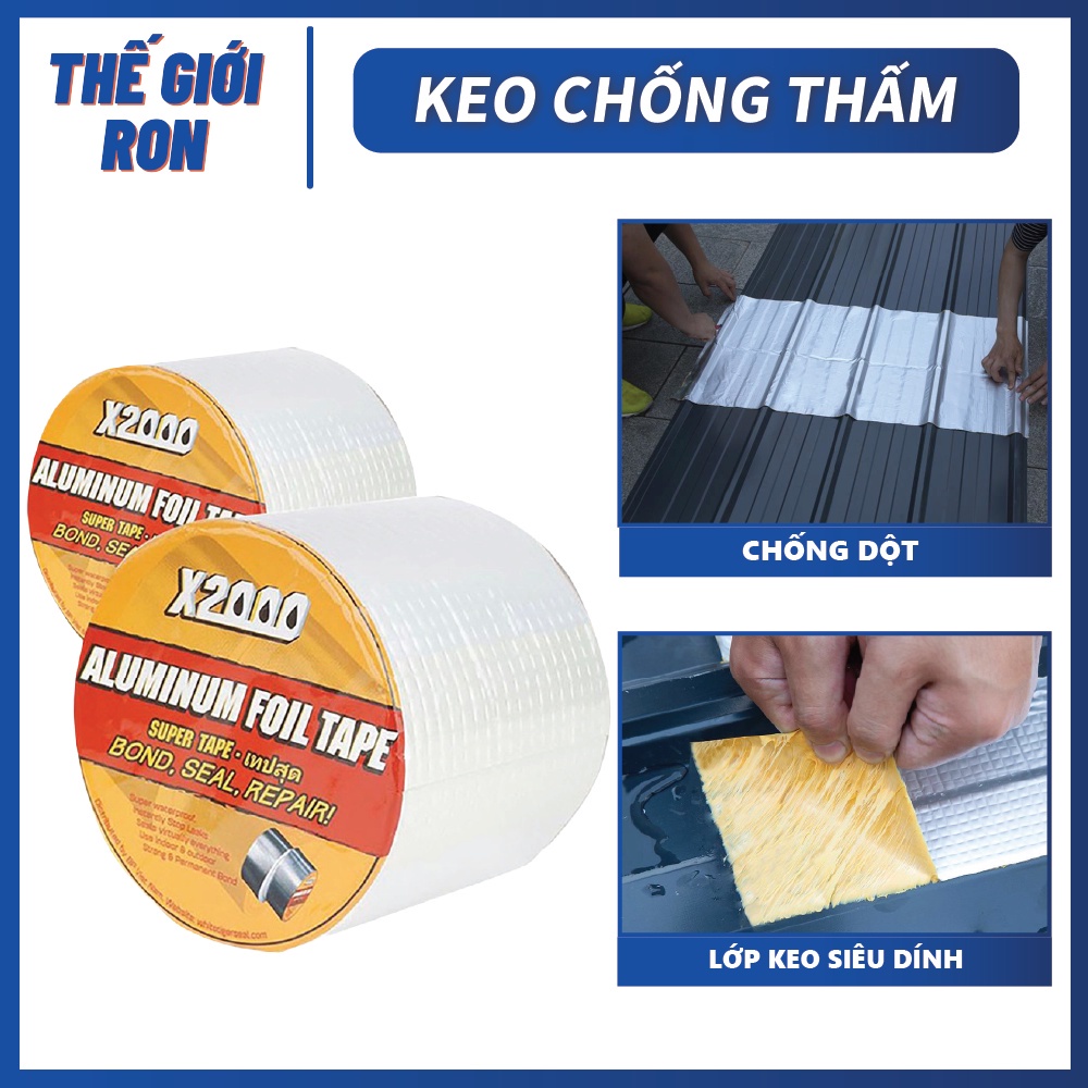 Băng keo chống thấm x2000 siêu dính Nhật Bản chống thấm dột, dán tường, dán mái tôn, dán ống nước