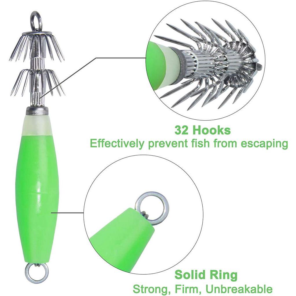 Mồi Giả Câu Cá Hình Con Mực Phát Quang