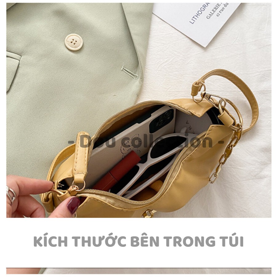 [NowShip2h] Túi Xách Niche Rento (Túi Kẹp Nách) Mini Da Mềm Xếp Li Đeo Vai Hot Trend Phong Cách Châu Âu - Mã XT036