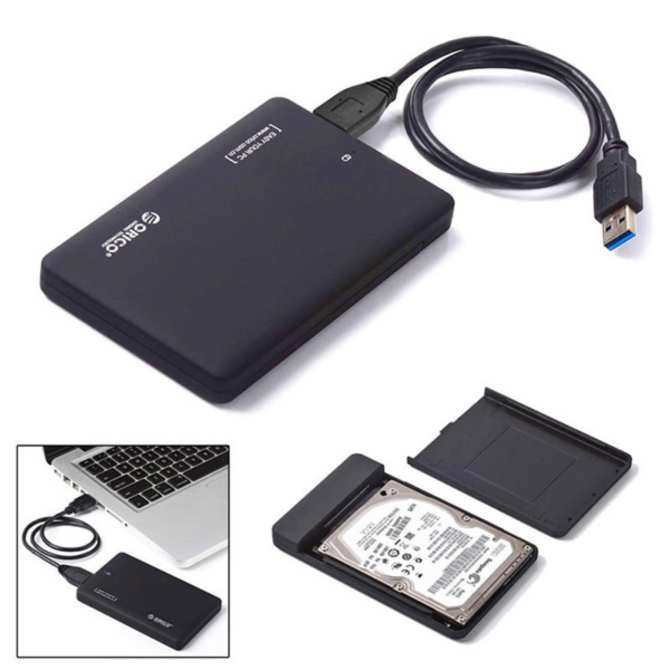 HỘP ĐỰNG Ổ CỨNG - Box HDD 2.5" USB 3.0 Orico 2599US3-BK (đen) - CHÍNH HÃNG