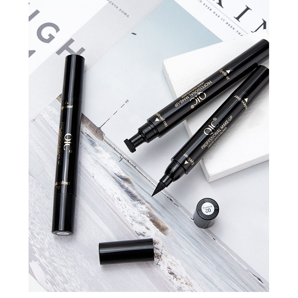 Bút dạ kẻ mắt hai đầu QIC chống thấm nước không lem không trôi nội địa Trung MD-EL03 | BigBuy360 - bigbuy360.vn