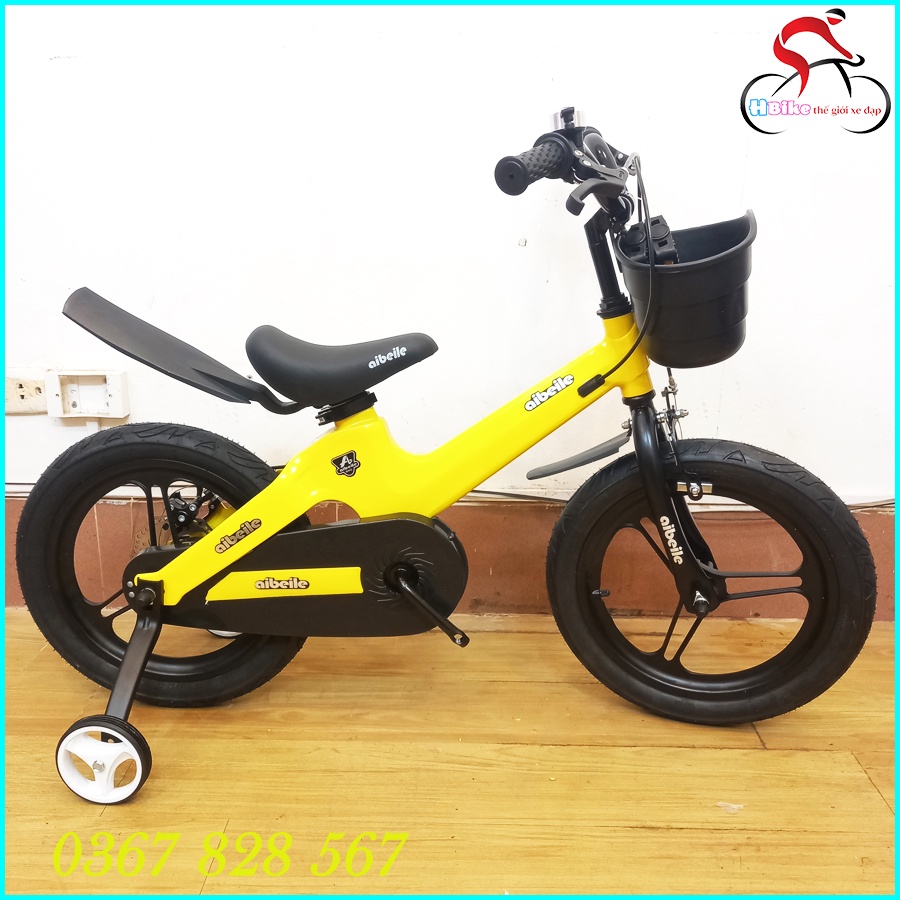Xe Đạp Trẻ Em Vành Đúc, Khung hợp kim Magie AiBeiLe Siêu Nhẹ, Thời Trang Và Siêu Khỏe Khoắn.