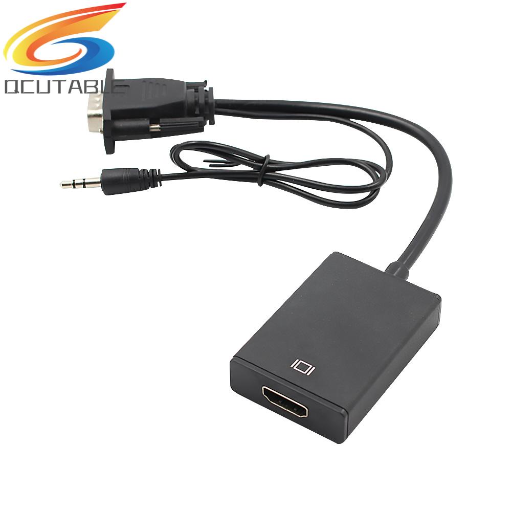 Cáp chuyển đổi VGA sang HDMI-compatible với jack 3.5mm