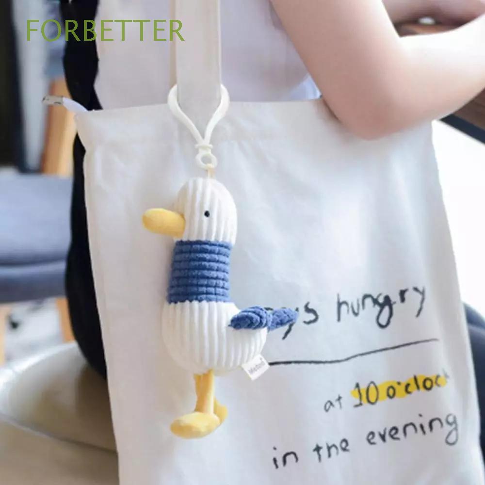 Móc Chìa Khóa Hình Vịt Con Nhồi Bông Dễ Thương Giá Đỡ