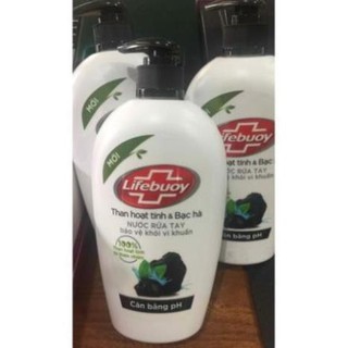 Nước Rửa Tay LIFEBUOY Diệt Khuẩn Than Hoạt Tính Và Bạc Hà 500ml