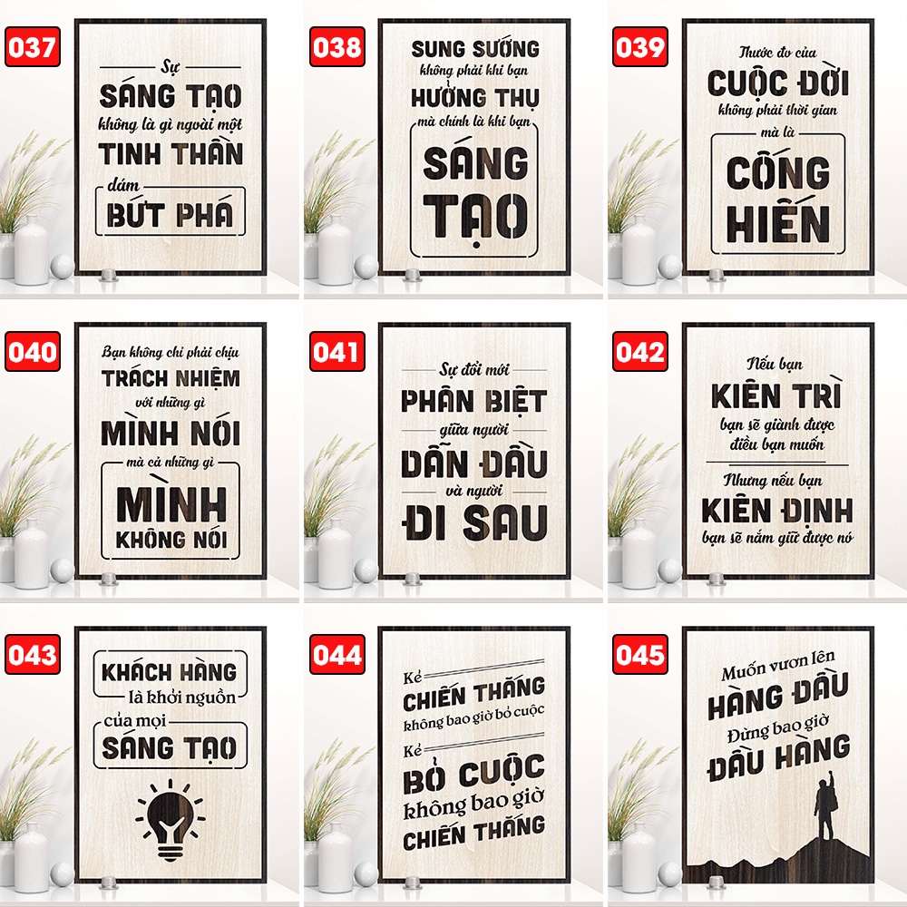Tranh treo tường, tranh gỗ decor truyền cảm hứng, trang trí văn phòng, quán cafe, homestay, gia đình nội thất xinh 3d