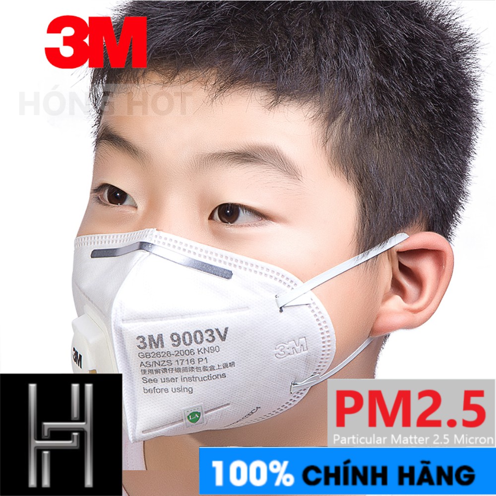 Hộp 10-25 Khẩu trang trẻ em 3M 9003V chính hãng - cho trẻ từ 6 tuổi | BigBuy360 - bigbuy360.vn