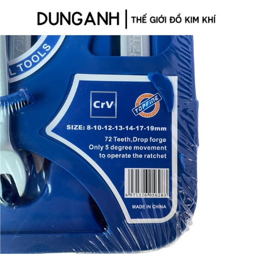 Bộ cờ lê Topfine 7 chi tiết từ 8 đến 19mm bộ cờ lê vòm miệng chính hãng Kim Khí Dung Anh