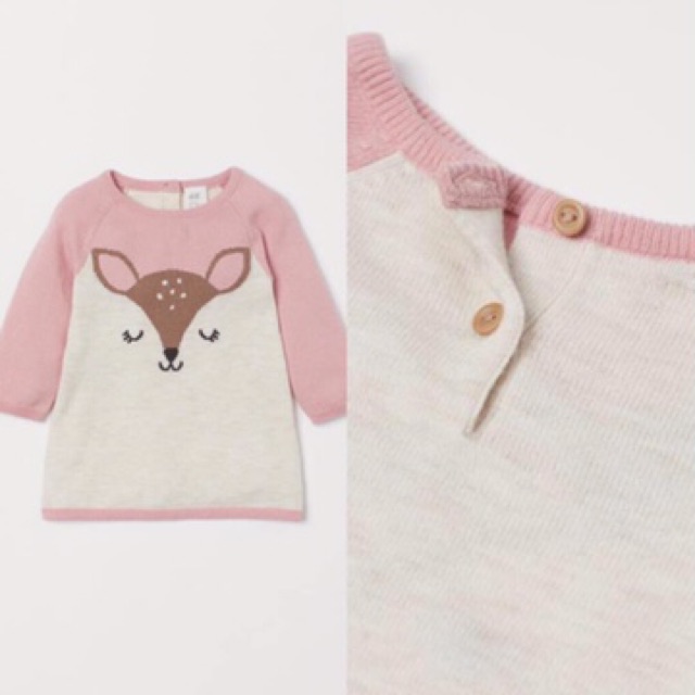 Váy len cáo HM auth 2-3y newtag