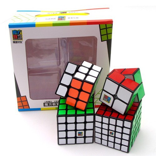 Set 1 /Combo 4 Rubik (Qidi 2x2,Sailing 3x3,Qiyuan 4x4, Qizheng 5x5)- QiYi Gift Box