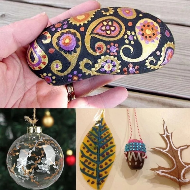 Bút lông kim loại 12 màu dùng trang trí album ảnh / thẻ thủ công diy