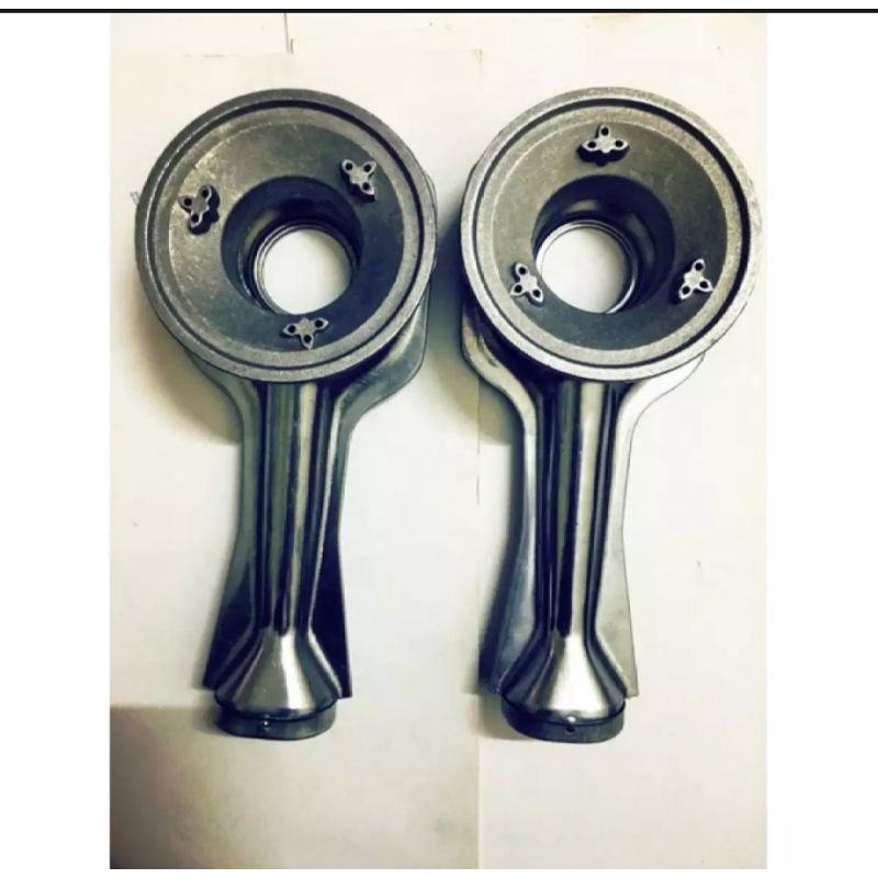 Compo 1 đôi họng điếu inox kèm mâm chia lửa nhôm bếp gas .