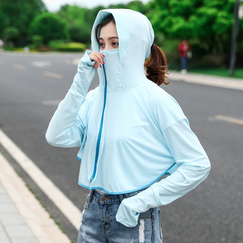 Quần áo chống nắng dài tay cho phụ nữ, quần áo chống nắng băng lụa phong cách mới mùa hè, che nắng, chống tia cực tím, thoáng khí | BigBuy360 - bigbuy360.vn