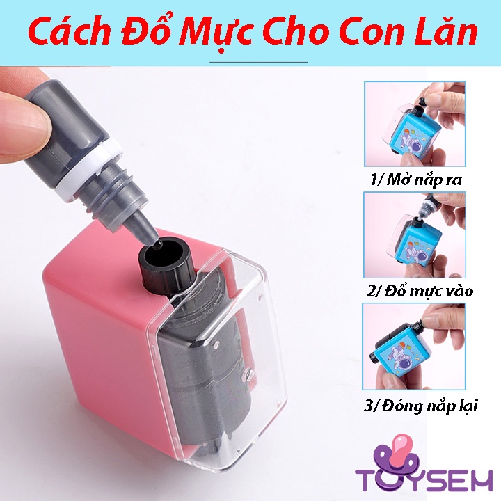 Con lăn 100 phép tính cộng trừ số học tặng kèm thêm hộp mực giúp bé rèn luyện các phép toán