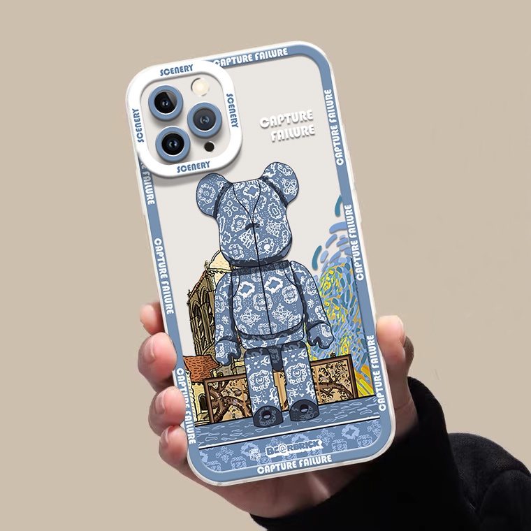 Ốp Điện Thoại Silicon TPU Mềm Trong Suốt Hình Gấu Dễ Thương Chống Sốc Cho IPhone 13 12 Pro Max 11 XS XR X 8 7 6S +