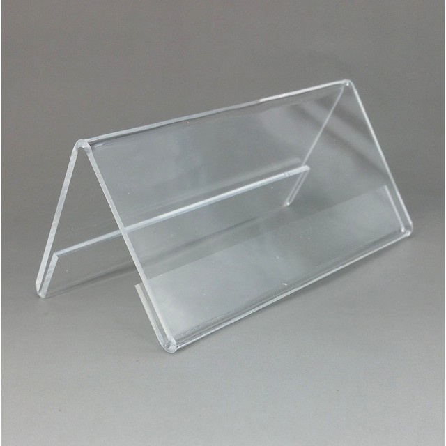 ❤️Kệ Mica chữ A 2 mặt - Biển tên chức danh Mica Đài Loan dầy 2mm - Bảng giá sản phẩm - Biển tam giác để bàn