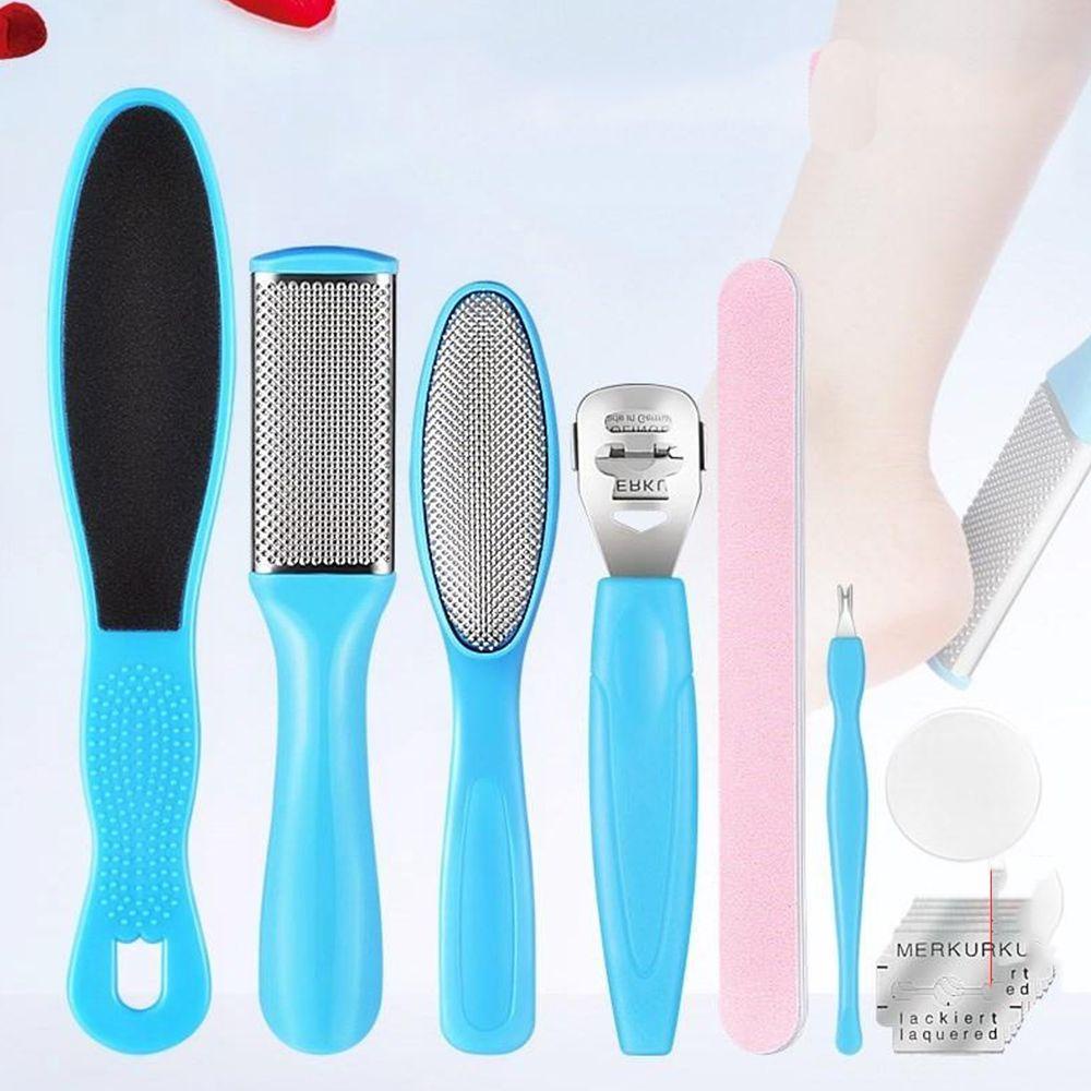 Set 8 / 10 Dụng Cụ Chăm Sóc Móng Chân Tẩy Tế Bào Chết Bằng Thép Không Gỉ Cứng