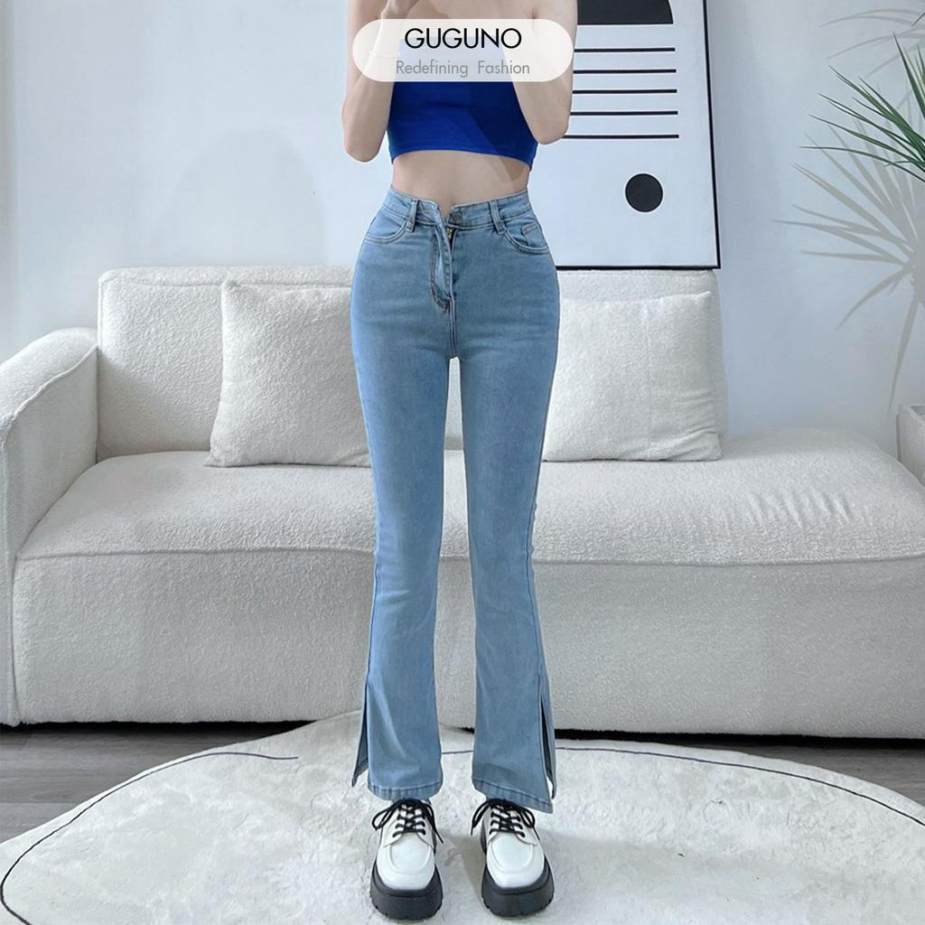 Quần jeans nữ ôm ống loe Guguno