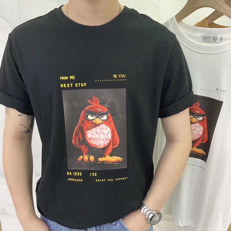 Áo thun nam ngắn tay in hình angry bird Alessandro Luigi 11726