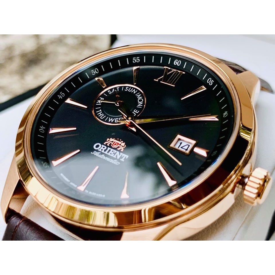 Đồng hồ nam Orient Day Date Black Rose Gold - FAL00004B0