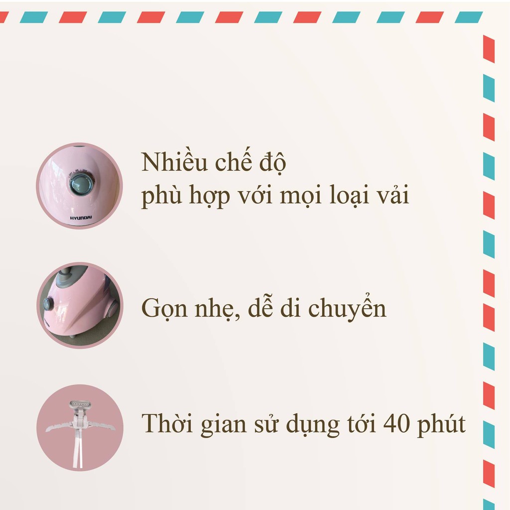 [CHÍNH HÃNG- BẢO HÀNH 12 THÁNG] Bàn Là Hơi Nước Đứng HYUNDAI Chính Hãng HDE 7900B Phù Hợp Mọi Loại Vải