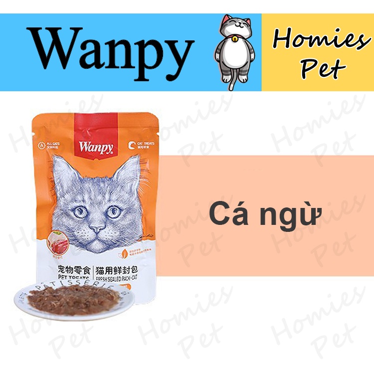 Pate Wanpy[CHÍNH HÃNG], súp thưởng cho mèo Wanpy, thức ăn cho mèo - Homies Pet