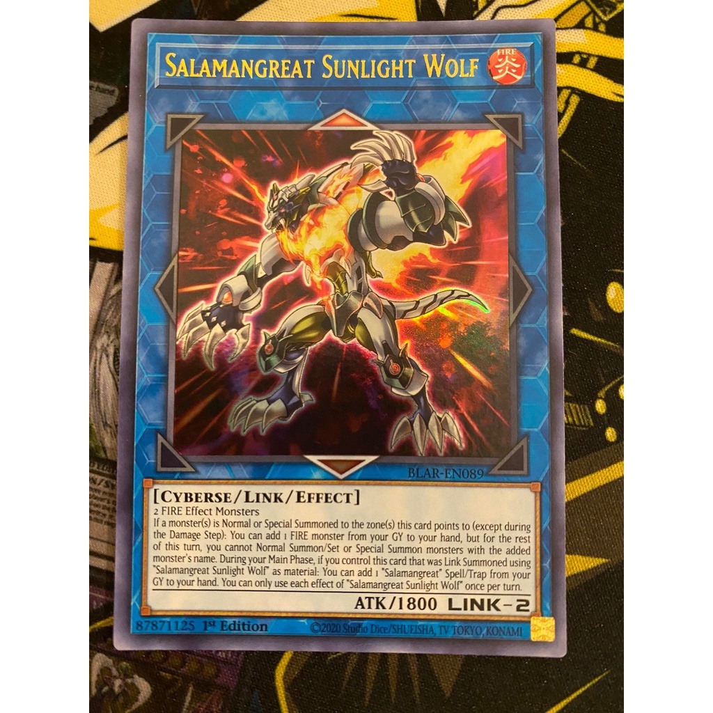 Thẻ bài Yugioh! Salamangreat Sunlight Wolf - BLAR-EN089 - Ultra Rare 1st Edition