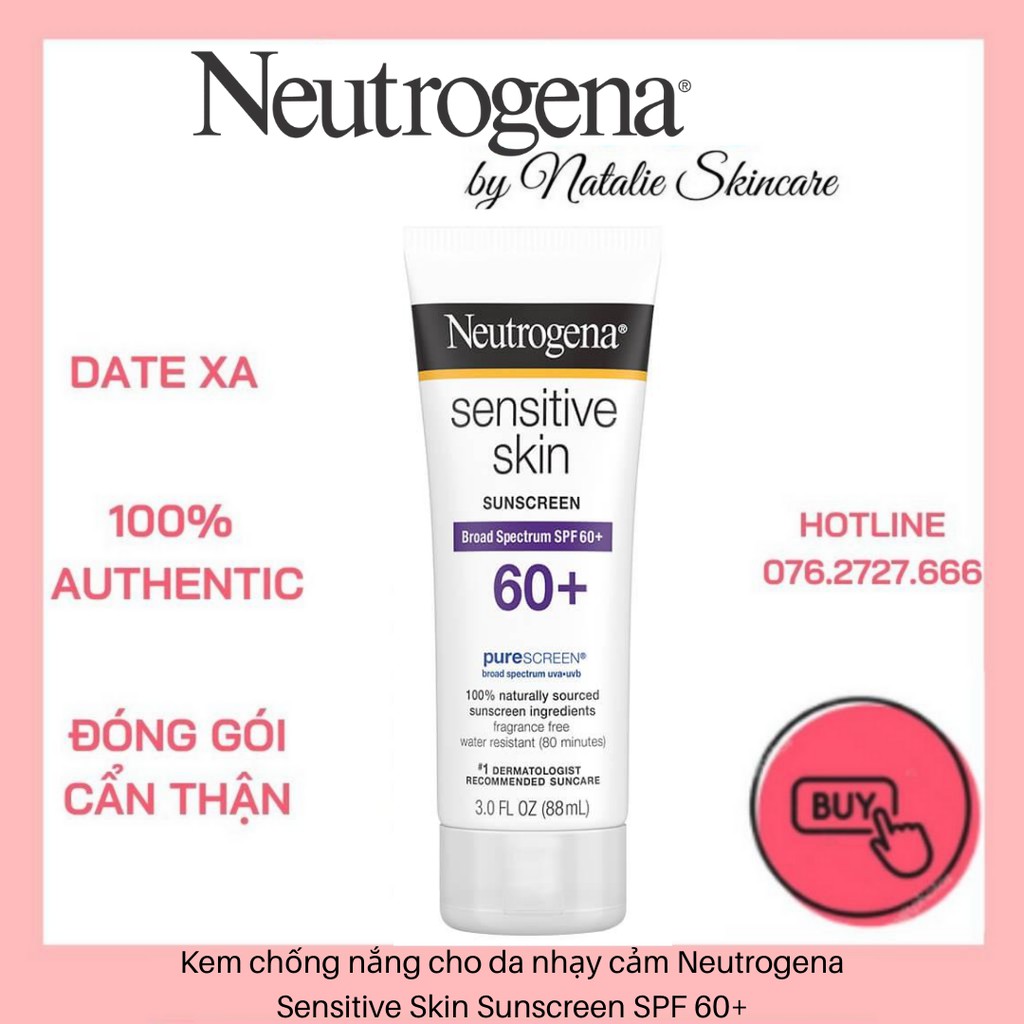 Kem chống nắng cho da nhạy cảm Neutrogena Sensitive Skin Sunscreen SPF 60+