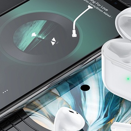 Tai nghe Bluetooth TWS Hoco EW02 / EW03 / EW04 hỗ trợ định vị, popup, đổi tên, cảm ứng chạm (Trắng)