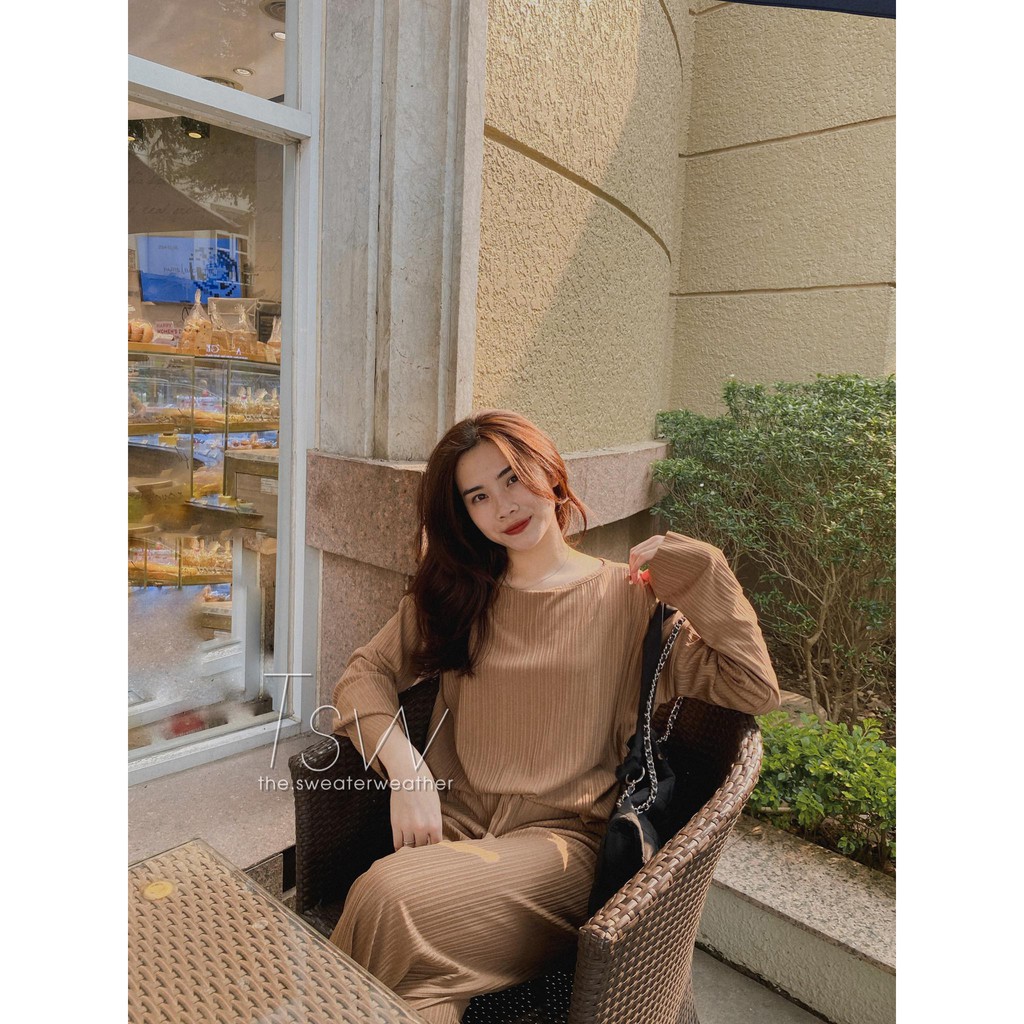 Set dập ly áo tay suông quần suông TSW (Ảnh thật) | BigBuy360 - bigbuy360.vn