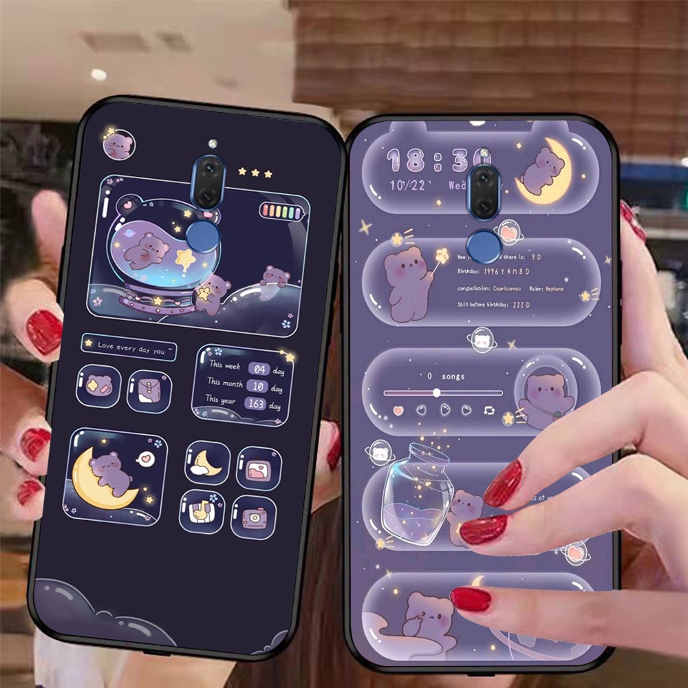 ốp lưng điện thoại huawei nova 2i bộ gấu tím may mắn