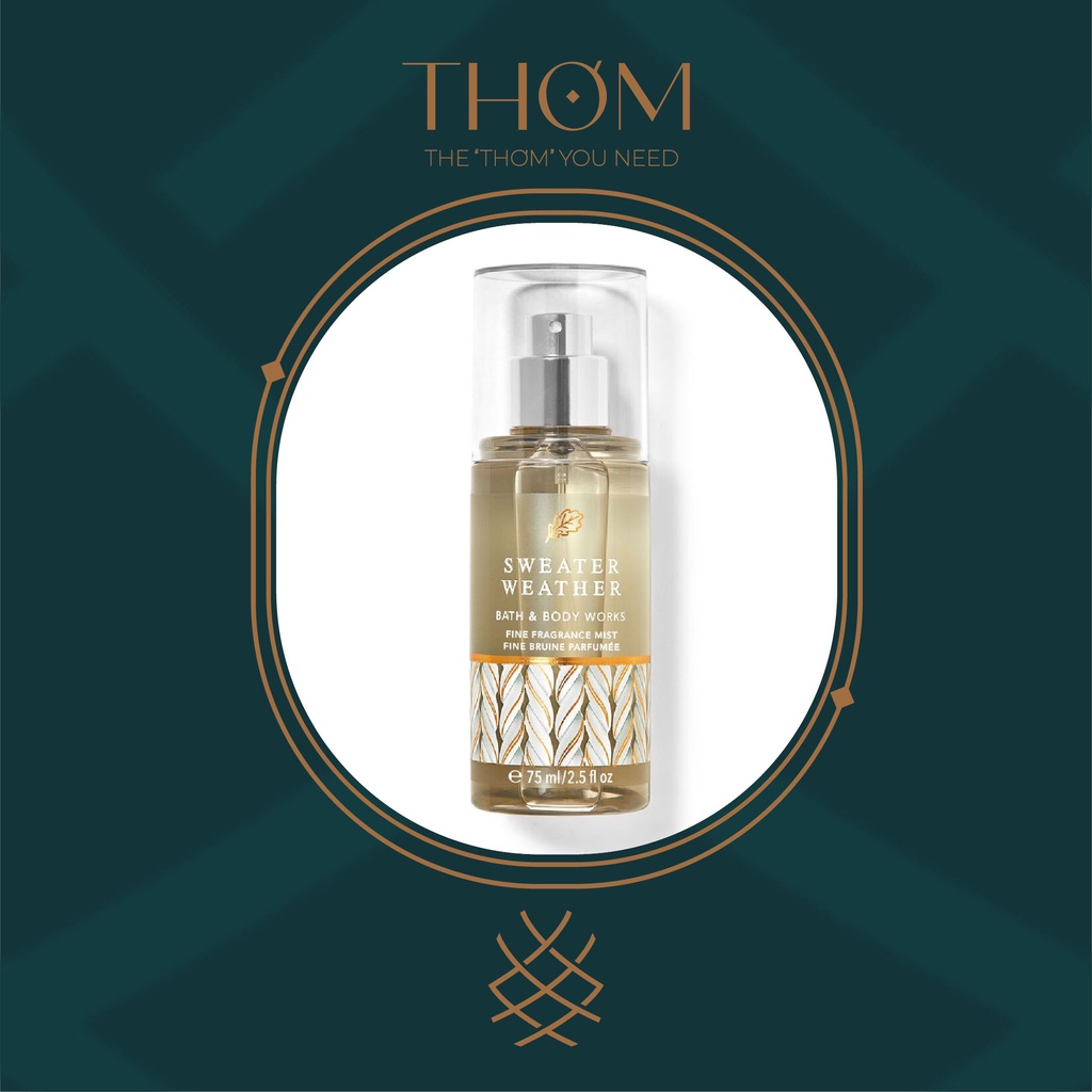 SWEATER WEATHER | MINI SET TRAVEL SIZE Tắm Dưỡng Xịt Thơm Toàn Thân Bath &amp; Body Works