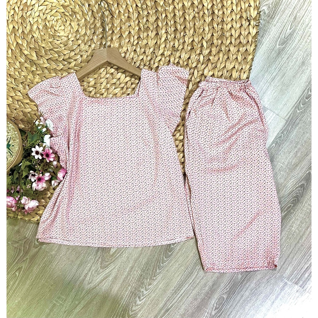 Đồ bộ sát nách cánh tiên mềm mát(Hàng shop tự thiết kế)