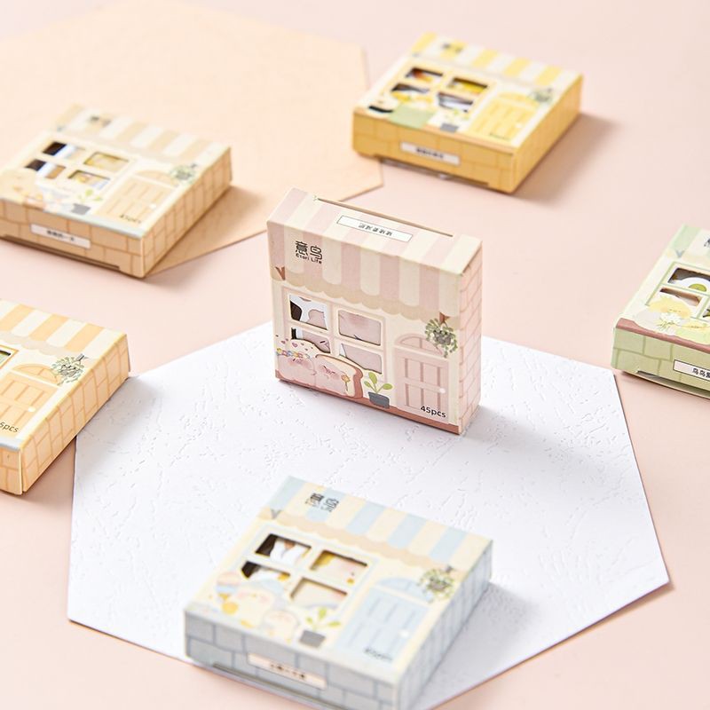 Set 45 hình dán hộp sticker trang trí