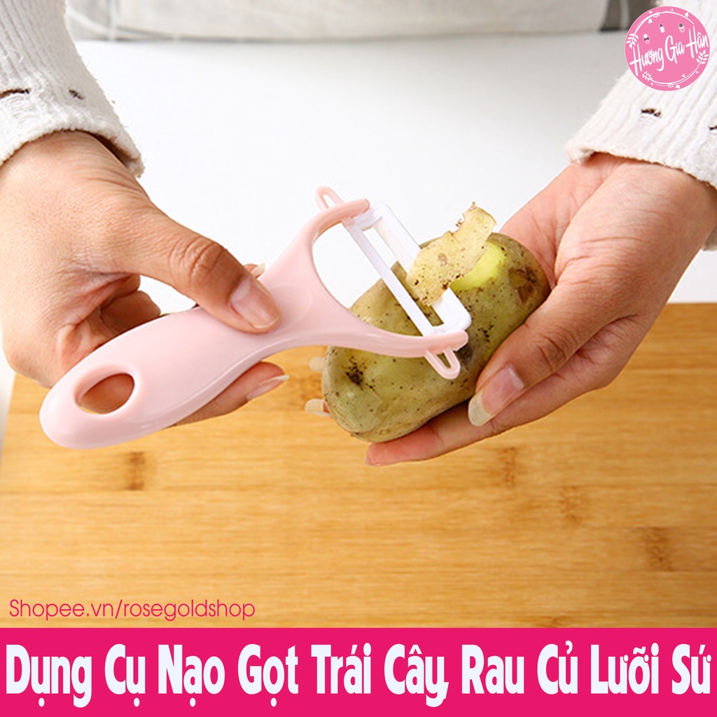 Dụng Cụ Nạo Gọt Trái Cây, Rau Củ Lưỡi Sứ Chống Đứt Tay