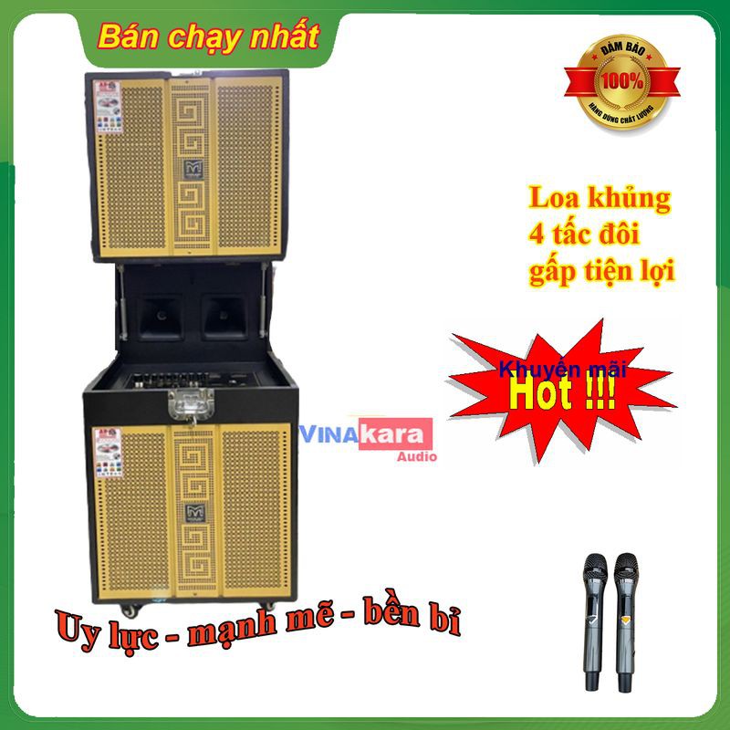 🎤💕👌Loa kéo 4 tấc đôi, kiểu array, mạch 19x38, công suất lơn, gập gọn nhẹ