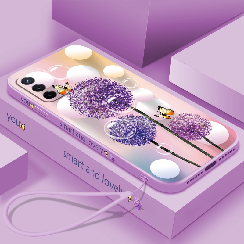 ốp lưng oppo A55 4G Ốp Điện Thoại Silicon Họa Tiết Bươm Butterfly trường hợp điện thoại giá rẻ oppo 