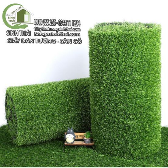 Thảm cỏ nhựa sợi dài 2cm cao cấp, đế dày tốt, cắt theo yêu cầu
