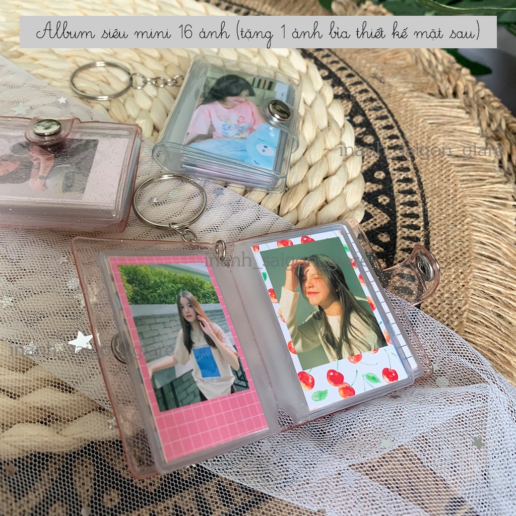 Album ảnh siêu mini 16 ảnh 3,5x5,4cm (NHẬN IN GẤP) (combo có album + tặng in ảnh kèm theo) (tặng 1 ảnh bìa phía sau)