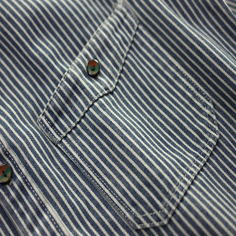 Áo Sơ Mi Denim Tay Dài Phong Cách Retro Dành Cho Nam