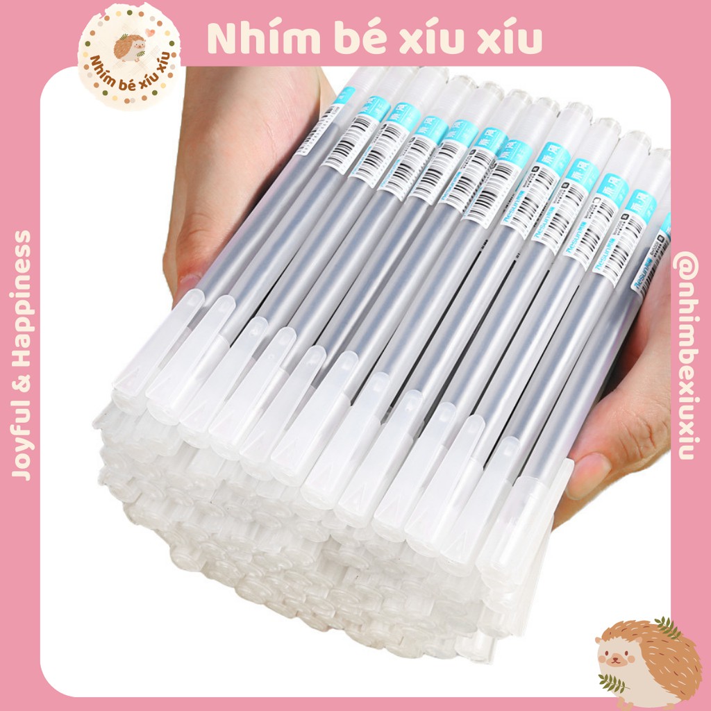 Bút gel Resun 0.5mm chuyên dùng viết take notes cực đẹp êm trơn không tắc mực (Xanh/Đỏ/Đen)