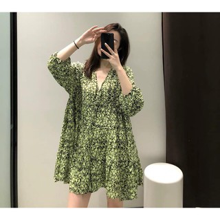 Đầm hoa dạo phố mặc bầu sang trọng lịch sự