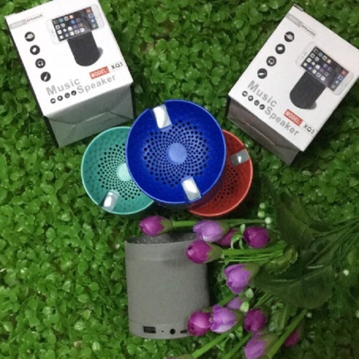 LOA BLUETOOTH MINI XQ3 KIÊM GIÁ ĐỠ ĐIỆN THOẠI ( Màu Ngẫu Nhiên )