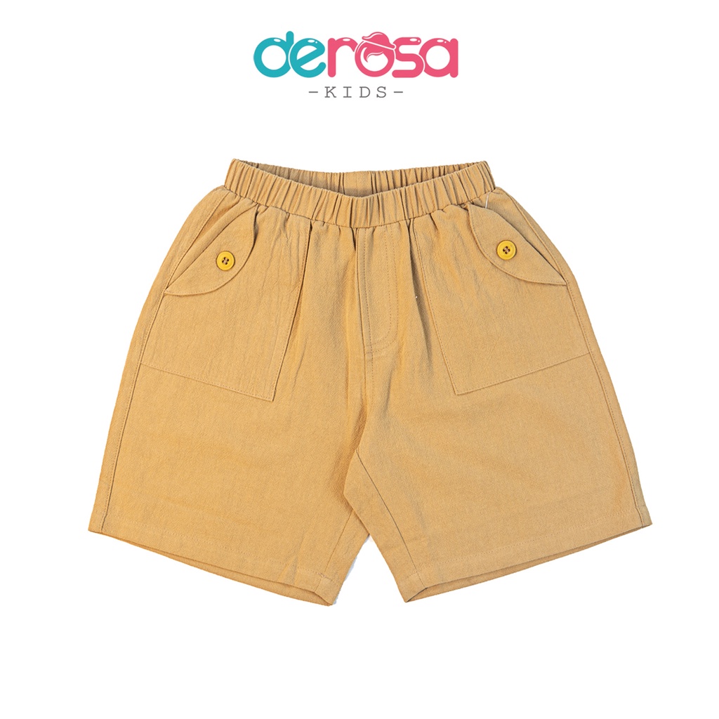 Quần short đùi cotton bé trai DEROSA KIDS | 3 - 8 tuổi | ASKD033Q