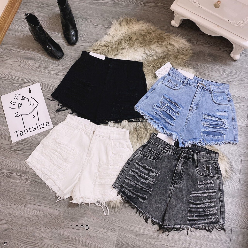 [BÁN SỈ] Quần Short Jeans Nữ Rách Năng Động_Hàng Quảng Châu_Xuống Phố Cực Xinh