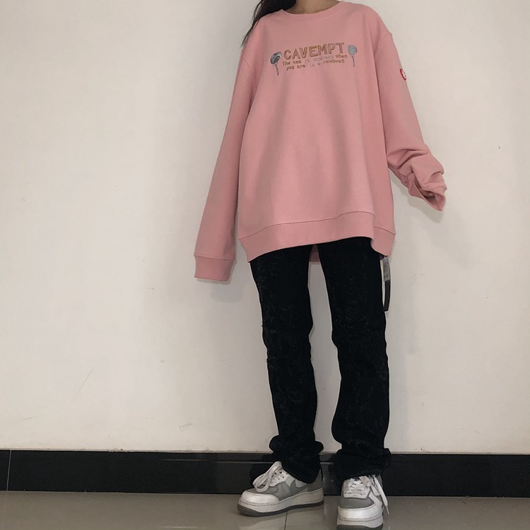 Áo sweater - Áo nỉ bông ngoại tay phồng hình thêu CAVEMPT dễ thương Ulzzang ZoZo_Unisex