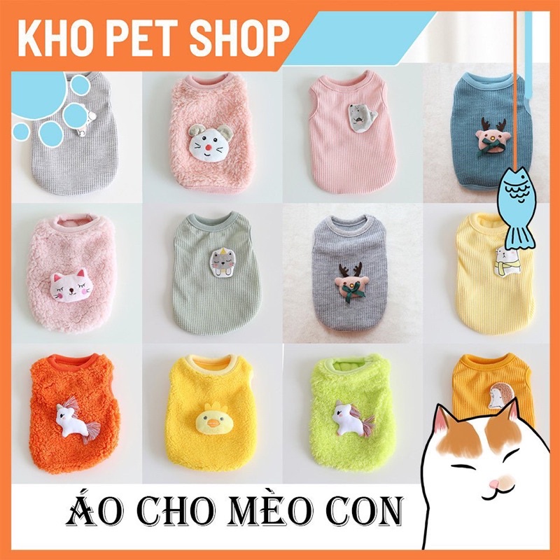 Áo ba lỗ cho mèo con (1-6 tháng)
