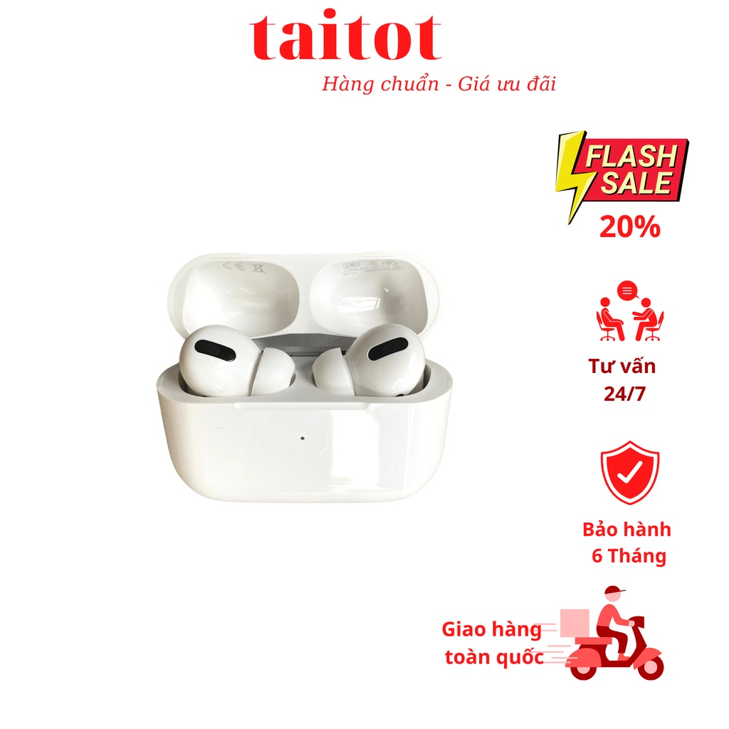 Tai nghe không dây iphone Air pro, Tai nghe bluetooth không dây công nghệ TWS chống ồn cảm ứng - Taitot